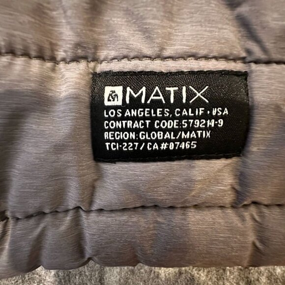 Matix Mens Hooded Jacket 5XL Gray & Black Quilted Polyester Cotton Blend EUC - Picture 4 of 7